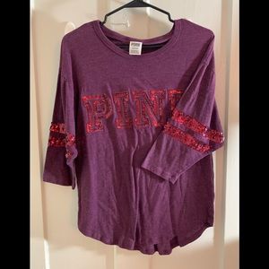 PINK quarter length tee